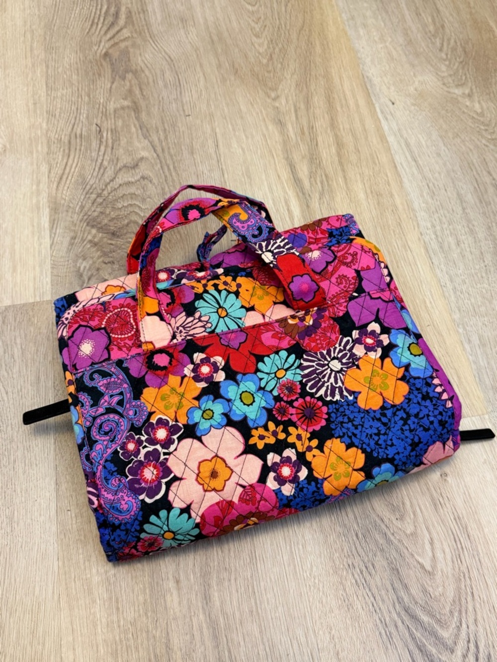 Vera Bradley Cosmetic Toiletry Quilted Tote Vibrant Floral